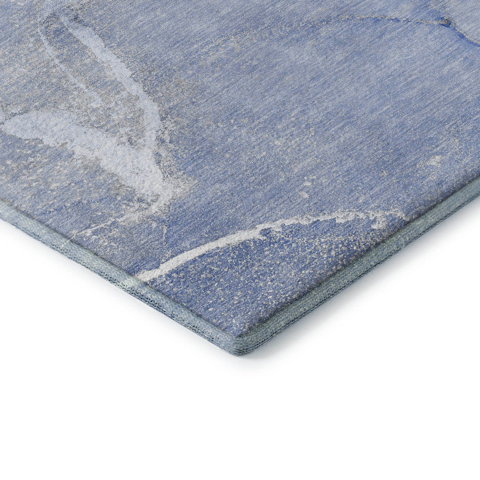Premium Machine Washable Mayfield AMF510 Blue 2'3" x 7'6" Runner Rug