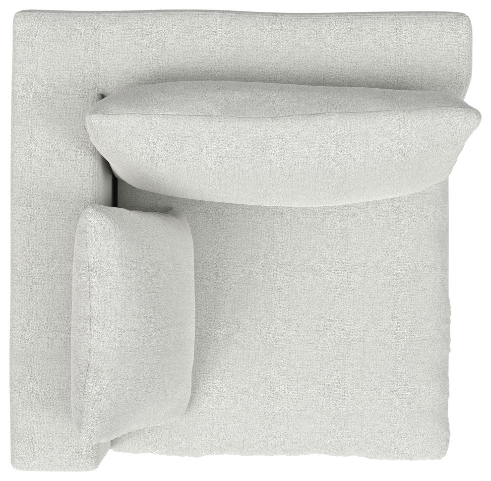 Jasmine Left-Arm Sofa Module in Performance Fabric, Cloud Gray