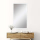 Framed Beveled Mirror, White, 32"x74"