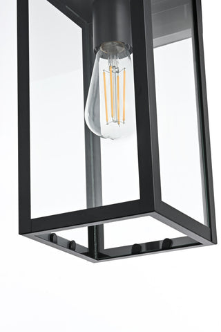 Home Living 6" Outdoor Wall Sconce, Black