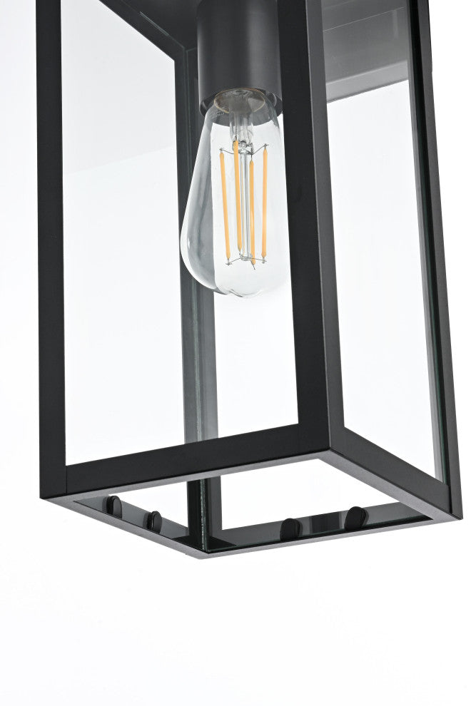 Home Living 6" Outdoor Wall Sconce, Black