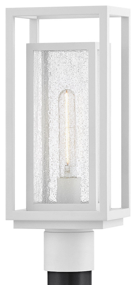 Hinkley Republic Medium Post Mount Lantern, Textured White