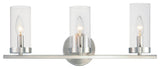 Maxim 25257CL Sentinel 3 Light 21"W Bathroom Vanity Light - Satin Nickel