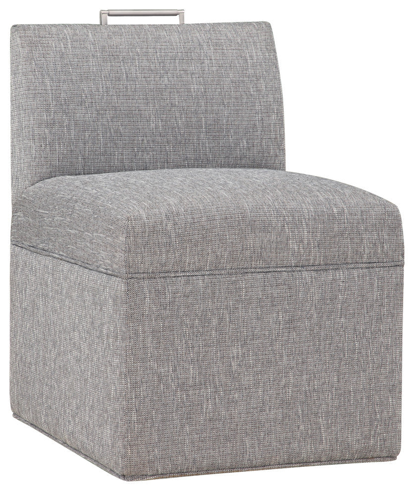 Delray Modern Upholstered Castered Chair, Ashen Grey