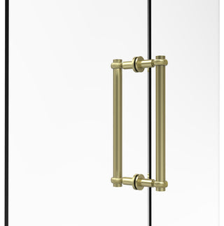 Contemporary 12" Twisted Accent Back to Back Shower Door Pull, Satin Brass