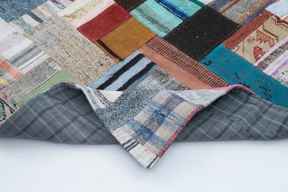 Rug N Carpet - Handmade Anatolian 8' 1'' x 10' 0'' Rustic Patchwork Kilim Rug