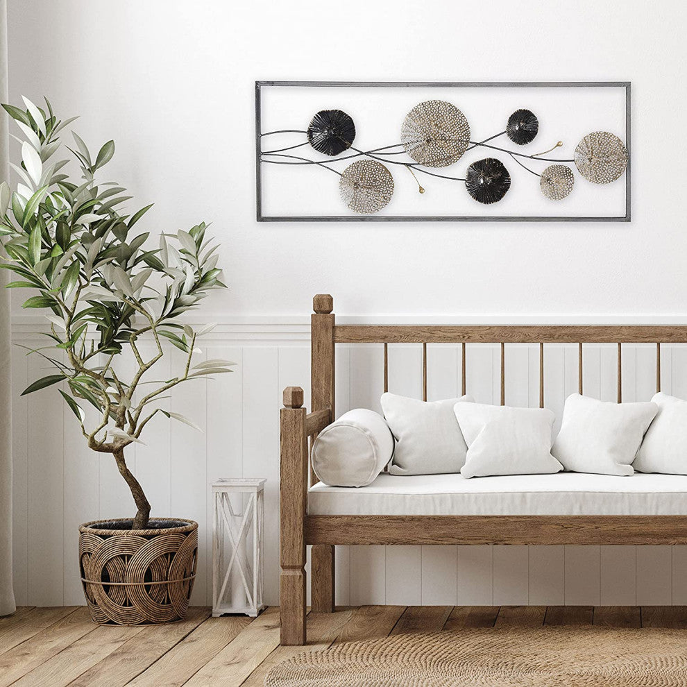 Floral Rectangular Abstract Wall Decor