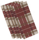 Big Bad Plaid Geometric Print Napkin, Mahogany, Set of 4