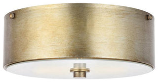 Hazen 2 light 12 inch Vintage Silver flush mount