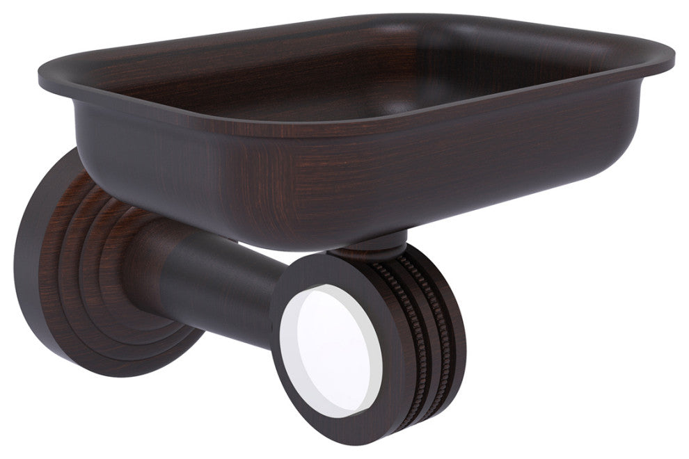 Pacific Beach Wall-Mount Soap Dish Holder with Dotted Accents, Venetian Bronze