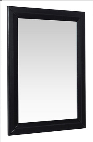 Transitional Framed Mirror, Black Onyx, 24"