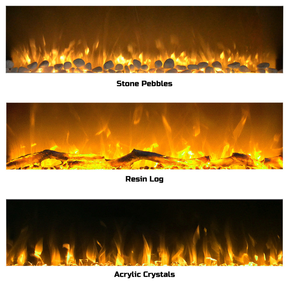 Electric Color Changing Fireplace, Wall Mounted 50" by Northwest