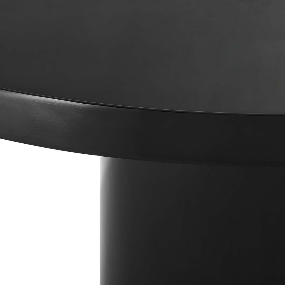 Gratify 60" Round Dining Table, Black