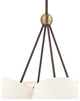 Livex Lighting Prato 4 Light Bronze With Antique Brass Accents Chandelier