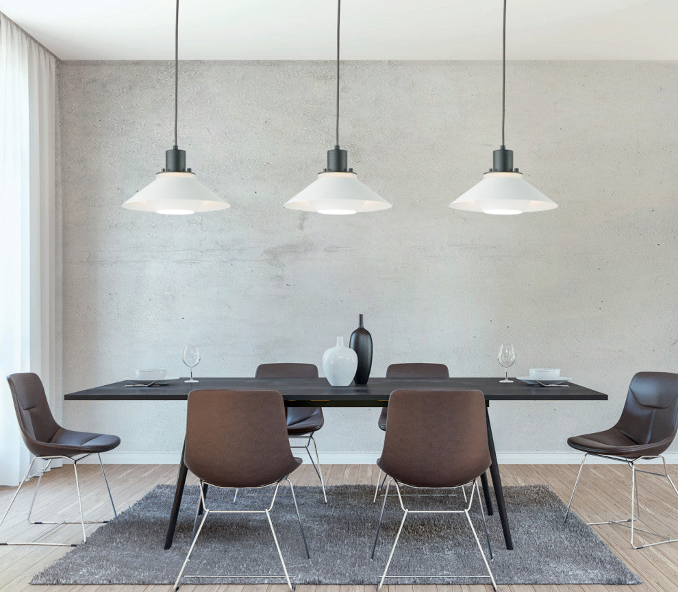 Maxim 11410 Oslo 12"W Pendant - Black / White