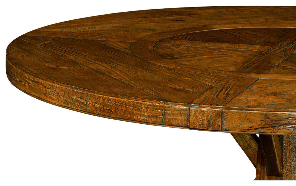 Rustic Round Dining Table, 60", Walnut
