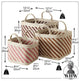 3 Piece Striped Wicker Baskets