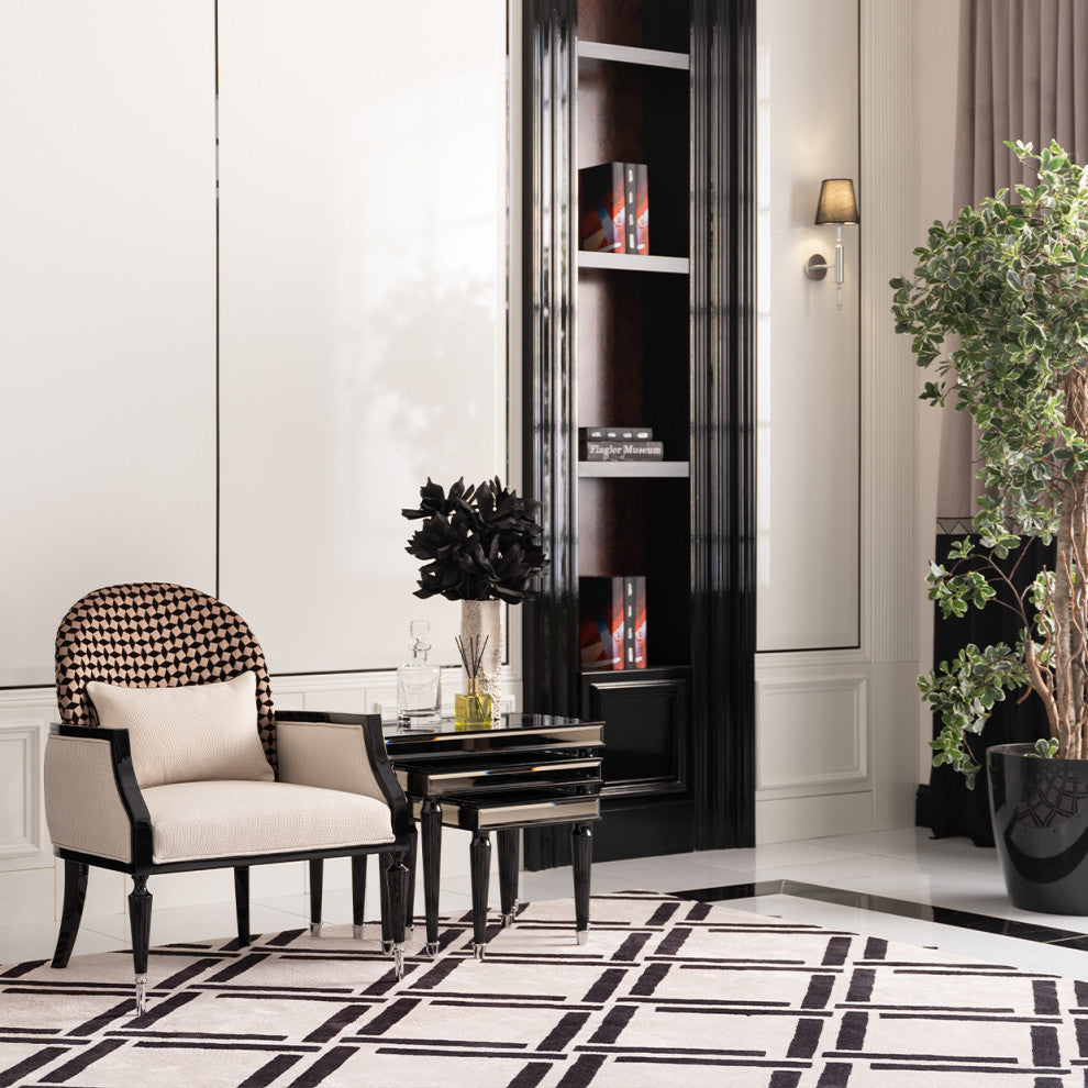 La Francaise Nesting Tables Set of 3 Black Ice