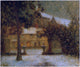 Henri Le Sidaner The House in the Snow, 20"x25" Wall Decal