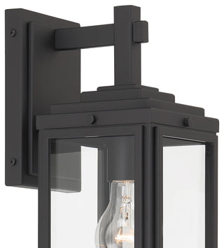 Byron 1-Light Matte Black Outdoor Wall Mount