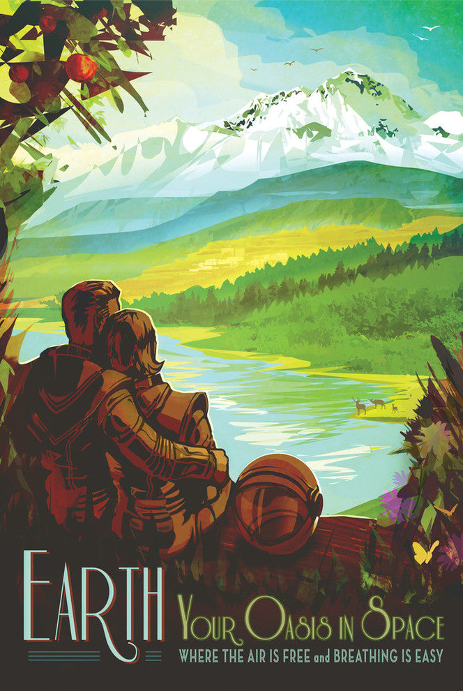 Epic Graffiti "Visions of the Future: Earth" Giclee Canvas Wall Art, 12"x18"