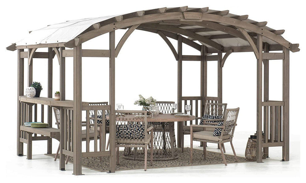 SummerCove Bellucci 10'x14' Cedar Framed Arched Pergola