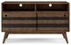 Clarkson Solid Acacia Wood TV Stand, Rustic Natural Aged Brown