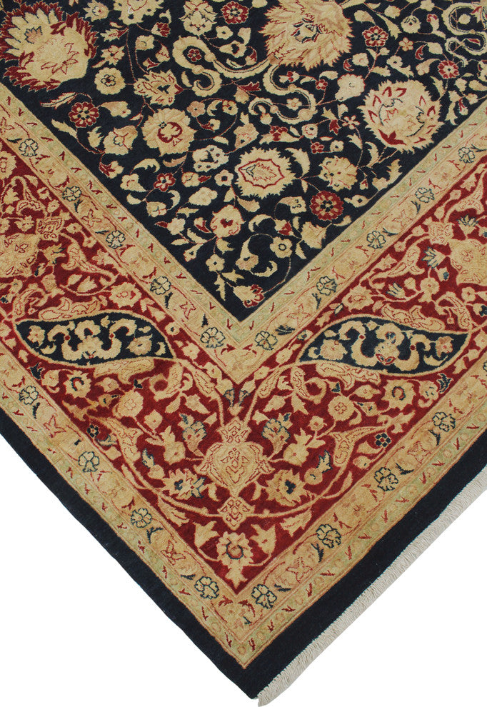 Vegetable-Dyed Versailles Kashan 20 Blue Rug, 8'1x10'3