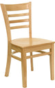 Dyersburg Wood Chair Ladder Back Natural Wood Seat