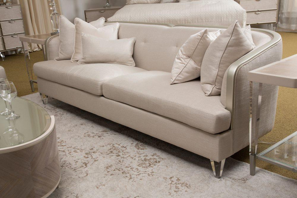 Aico Amini Camden Court Sofa in Platinum
