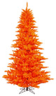 Vickerman 7.5'x52" Fir Tree, Dura-Lit 750 Orange 1634 Tips, Orange, LED