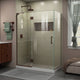 Unidoor-X 47.38"x30"x72" Shower Enclosure, Oil Rubbed Bronze, Left-Wall Bracket
