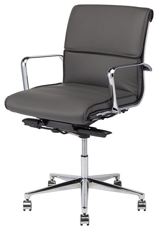 Modern Low Back Office Chair, Gray