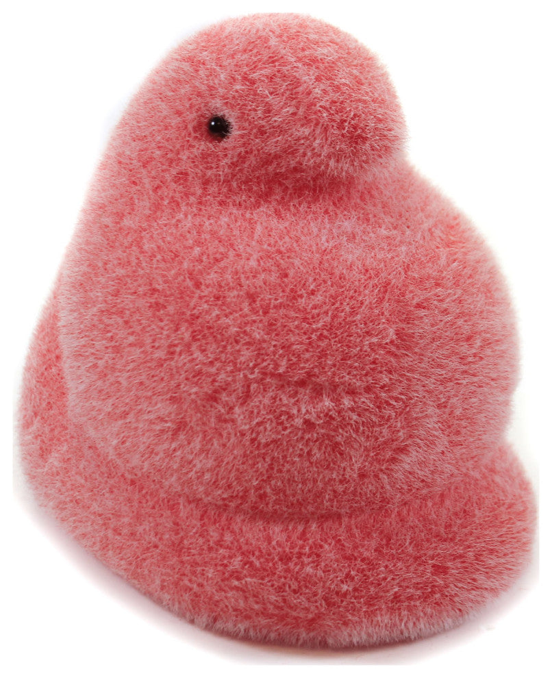 Easter Flocked Peeps Chick Plastic Licensed Decor Decorate Fuzzy Wh0096 Pink