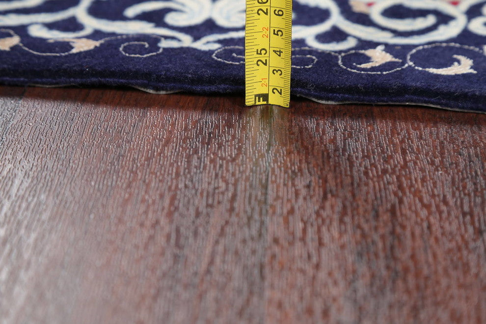 Traditional Isfahan Oriental Handmade Persian Design Area Rug, Blue, 5'6"x3'9"