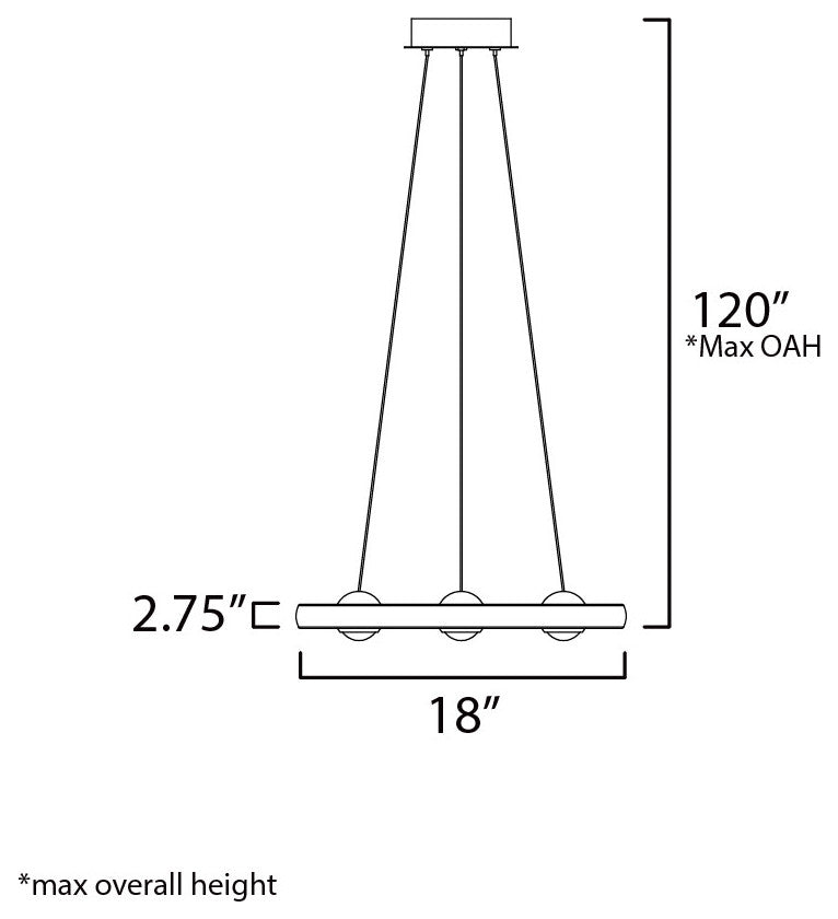 ET2 E23511 Nodes 18"W LED Ring Chandelier - Gold