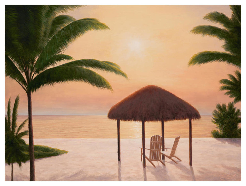 "Beach Tiki" Digital Paper Print by Diane Romanello, 50"x38"