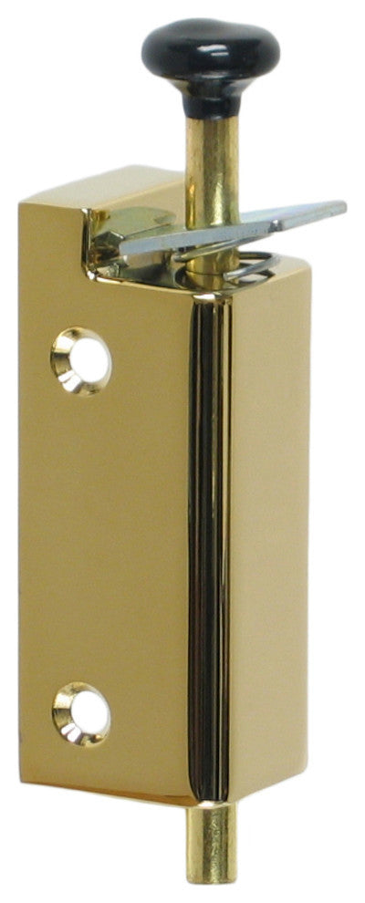 FPL Sliding Door Lock Security Foot Bolt, Lifetime Polished Brass