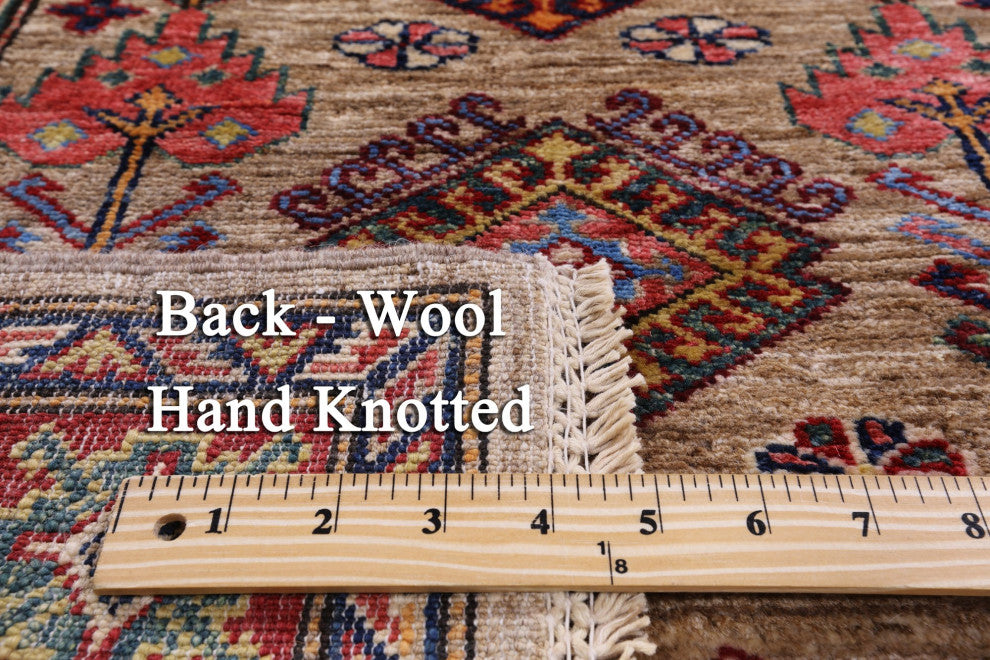 Runner Super Kazak Hand Knotted Wool Rug 2' 7" X 9' 2" Q7706