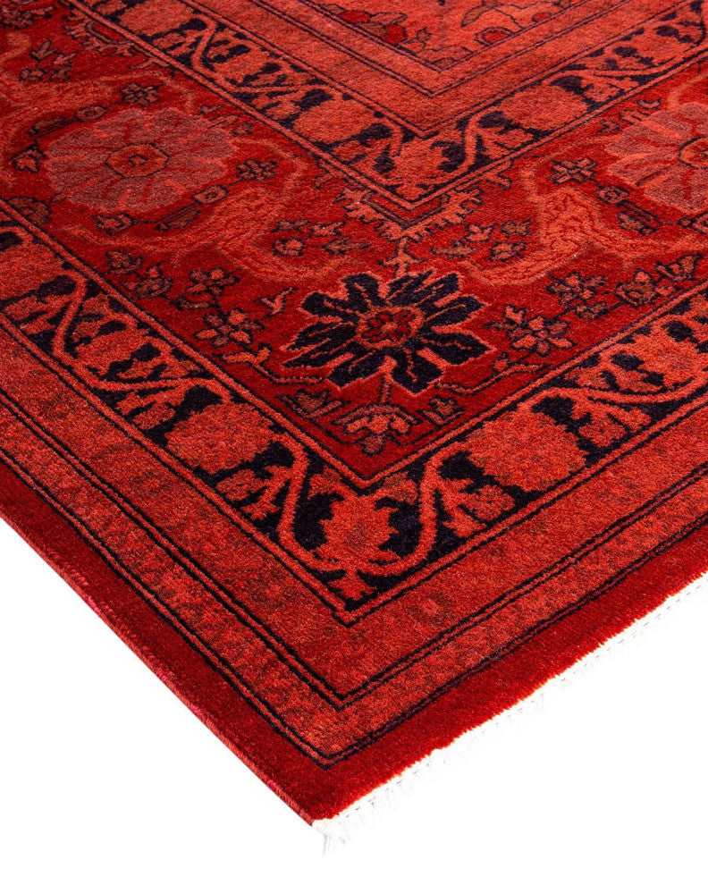 Vibrance, One-of-a-Kind Hand-Knotted Area Rug Red, 8'1"x10'5"