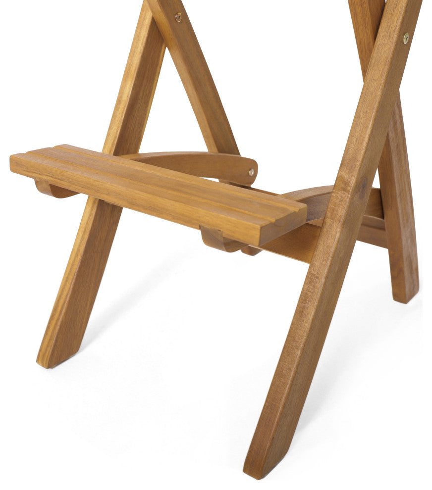 GDF Studio Atlantic Foldable Outdoor Wood Bar Stool