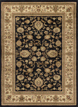 Gabrielle Traditional Oriental Black Rectangle Area Rug, 6.7' x 9.6'