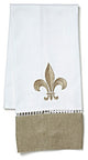 Combo Linen Hand Towel, Fleur-de-Lis