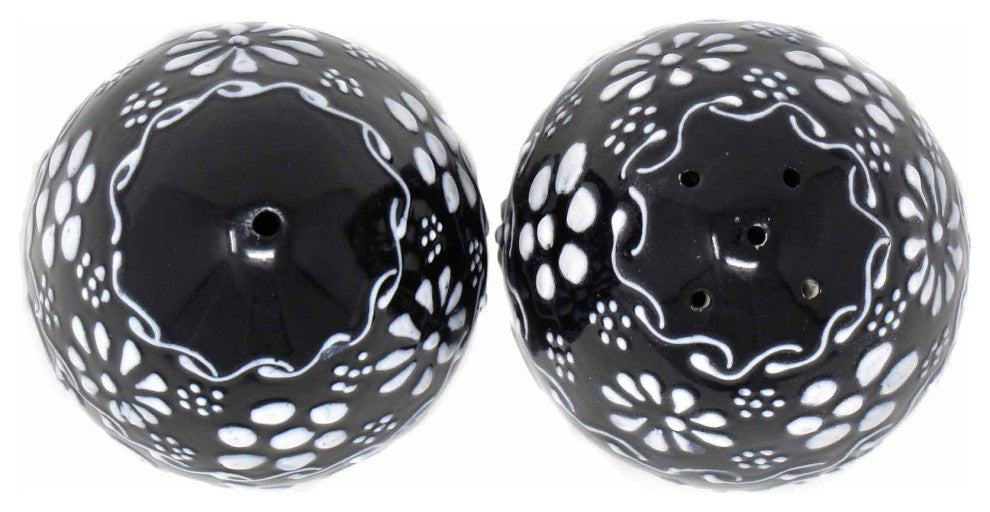 Encantada Handmade Salt & Pepper Shakers, Ink