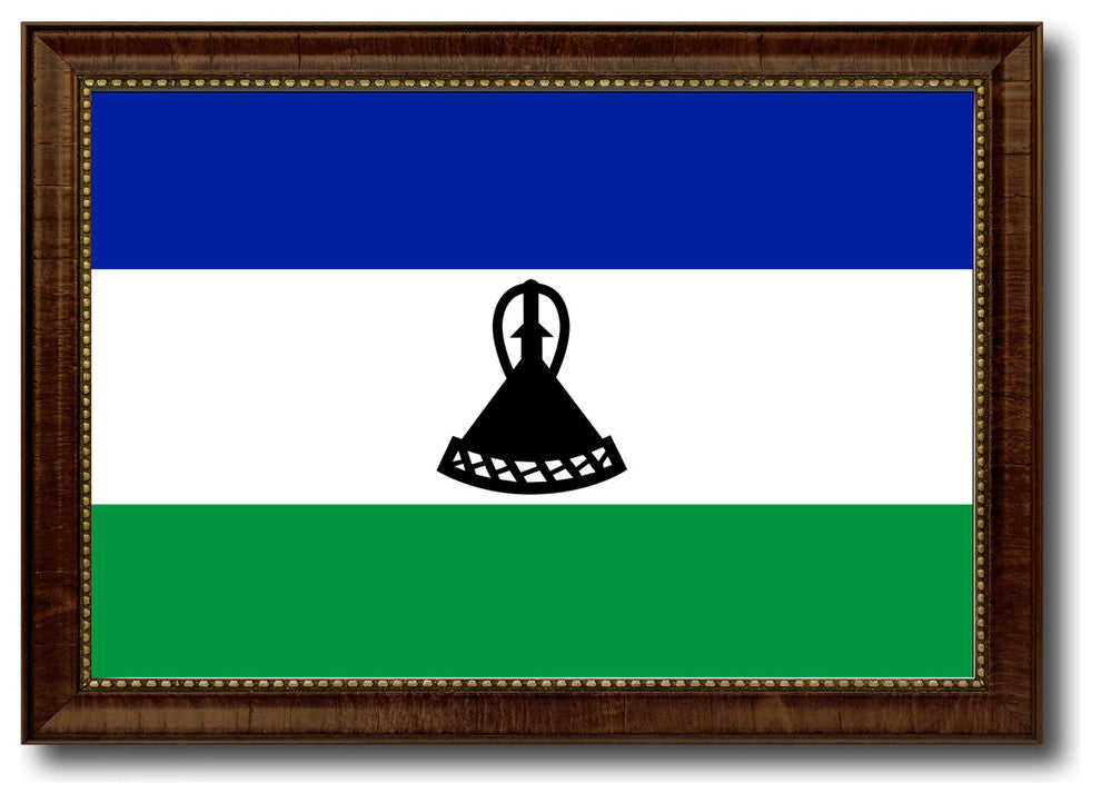 Lesotho Country Flag Canvas Print, 27"x39"