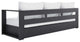 Lounge Sectional Sofa Chair Table Set, White, Aluminum, Modern, Outdoor Patio