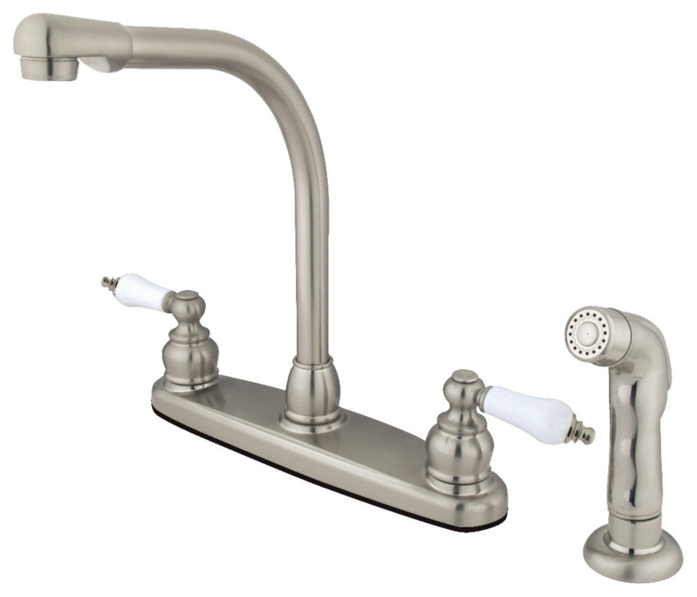 Kingston Brass Centerset Kitchen Faucet, Brushed Nickel