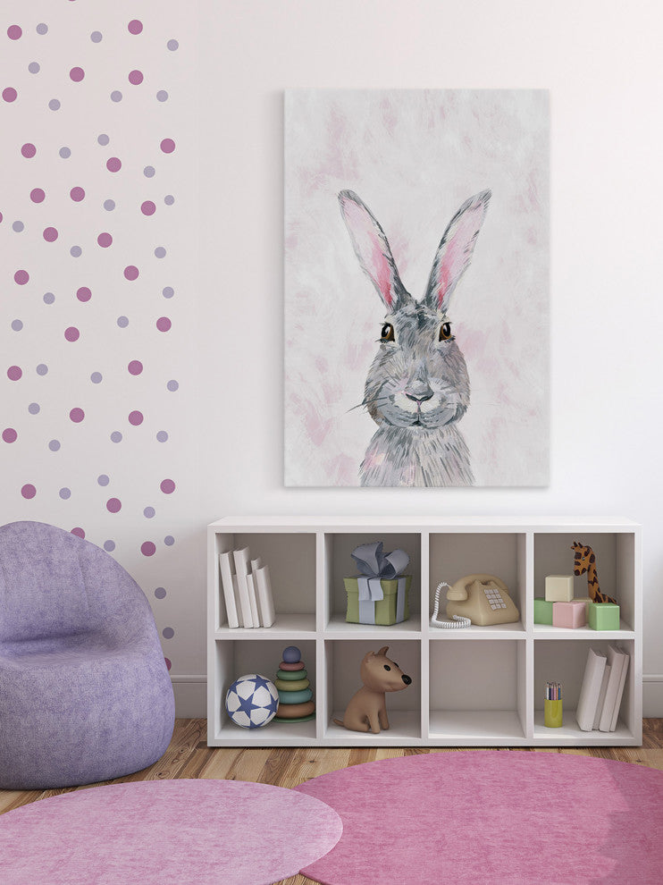 "Happy Rabbit II" Painting Print on Wrapped Canvas, 40"x60"