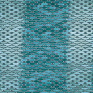 Pescado Glossy Ceramic Mosaic Floor and Wall Tile, Glossy Agua