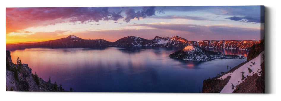 Epic Graffiti "Volcanic Sunset" by Darren White, Giclee Canvas Wall Art, 20"x60"